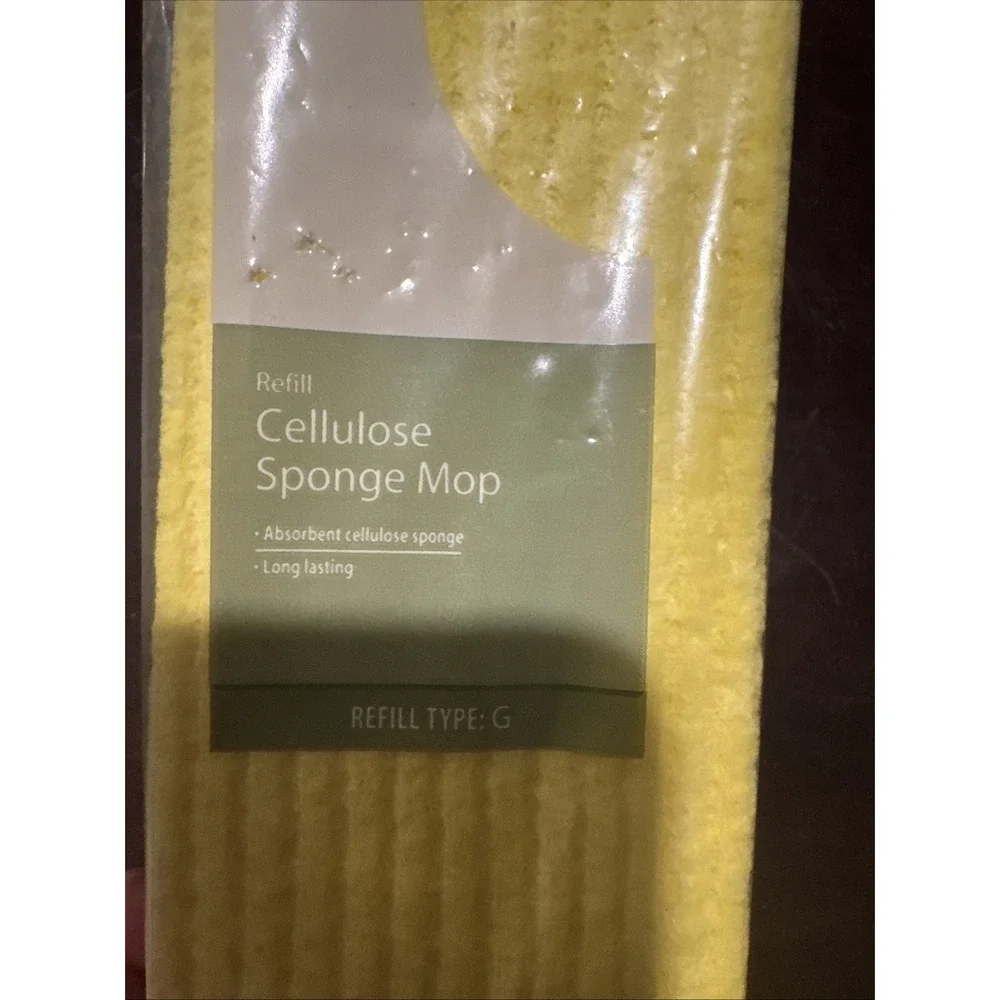 Mainstays Cellulose Sponge Mop Refill Head Type G Yellow